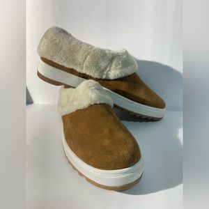 Blondo Suri Waterproof Suede Slip On Sneaker- Faux Fur- Woman’s Size 8! NWOT